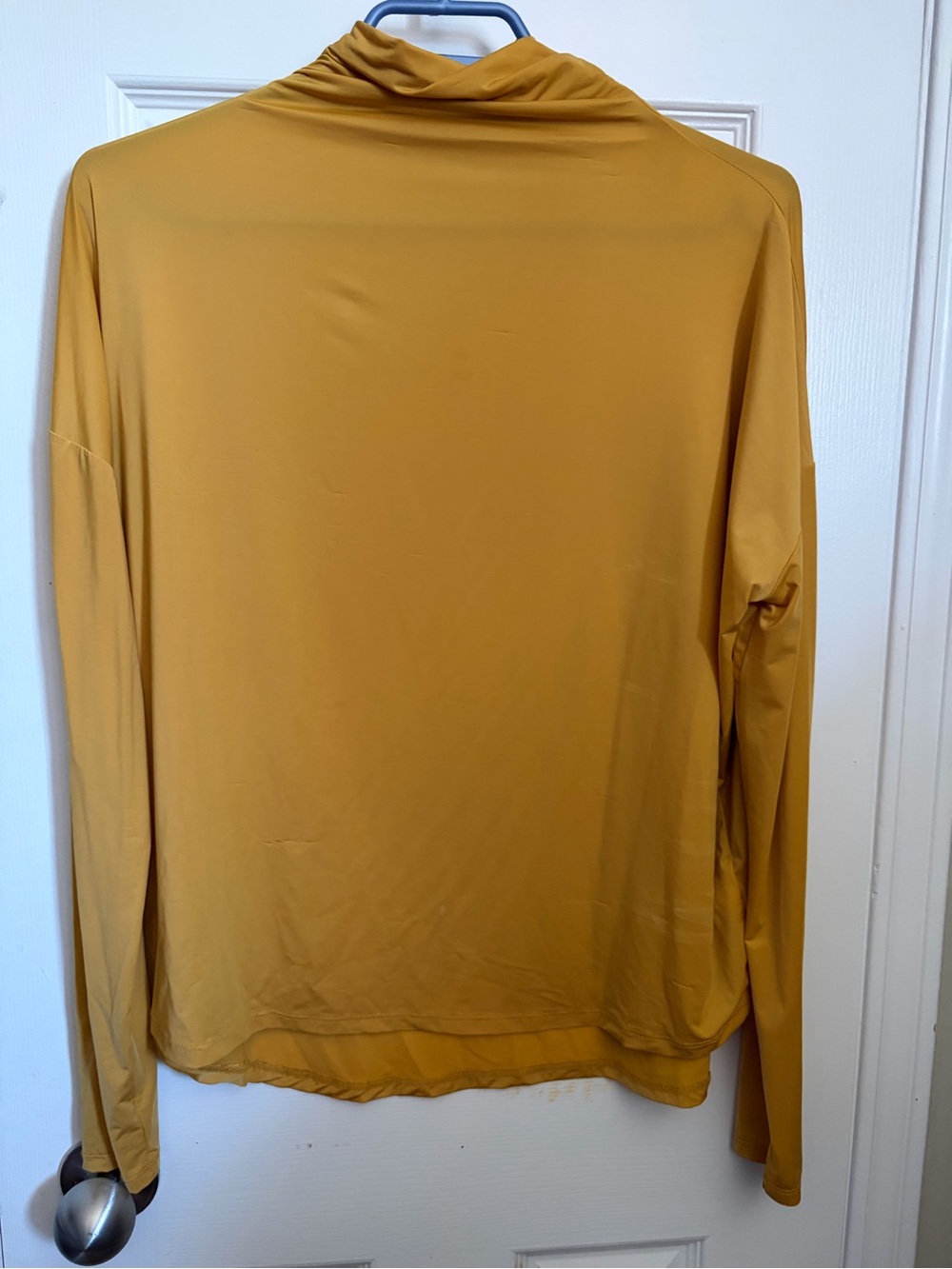 Babaton Mustard Mock Neck Long Sleeve Top Size Medium